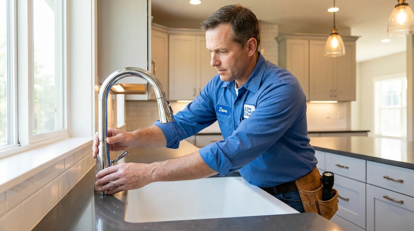 Kitchen faucet installation by Johns Plumbing LLC in Konawa